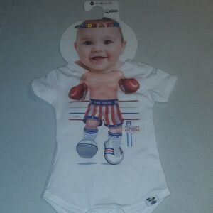Las Vegas Boxing Baby Onesie - White